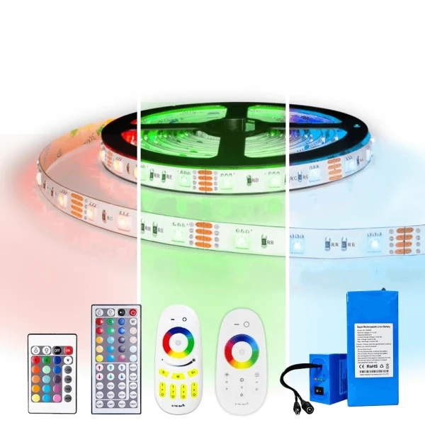 Led strip op batterij RGB premium complete set 5 meter
