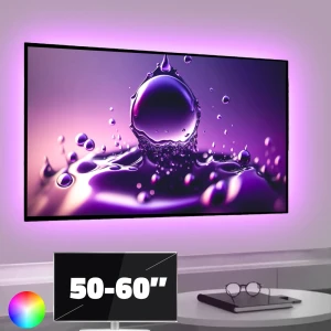 Tv led strip set met 4 RGB strips voor tv's 50 tot 60 inch