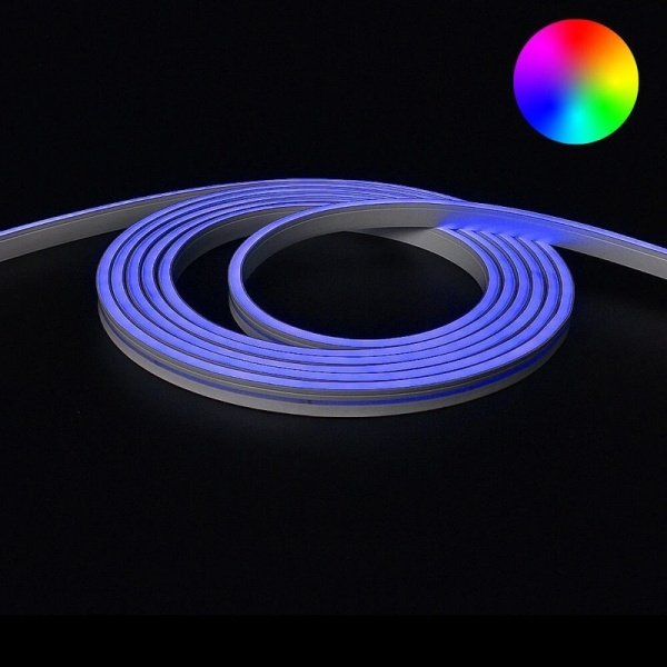 10 meter neon led flex RGB midi recht - losse strip