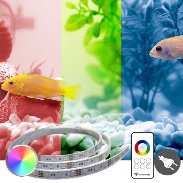 10 t/m 50 cm - RGB complete set aquarium led strip | met afstandsbediening | ledstripkoning