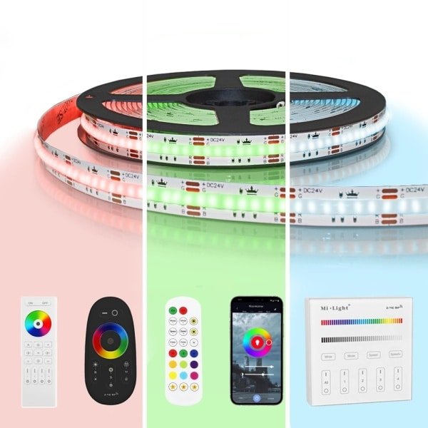 1 meter RGB led strip cob met 810 leds p/m - complete set