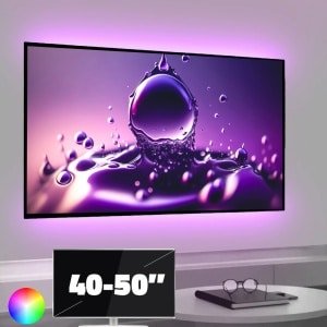 Tv led strip set met 2 RGB strips voor tv's van 40 tot 50 inch