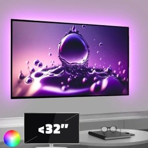 Tv led strip set met 3 RGB strips voor tv's tot 32 inch